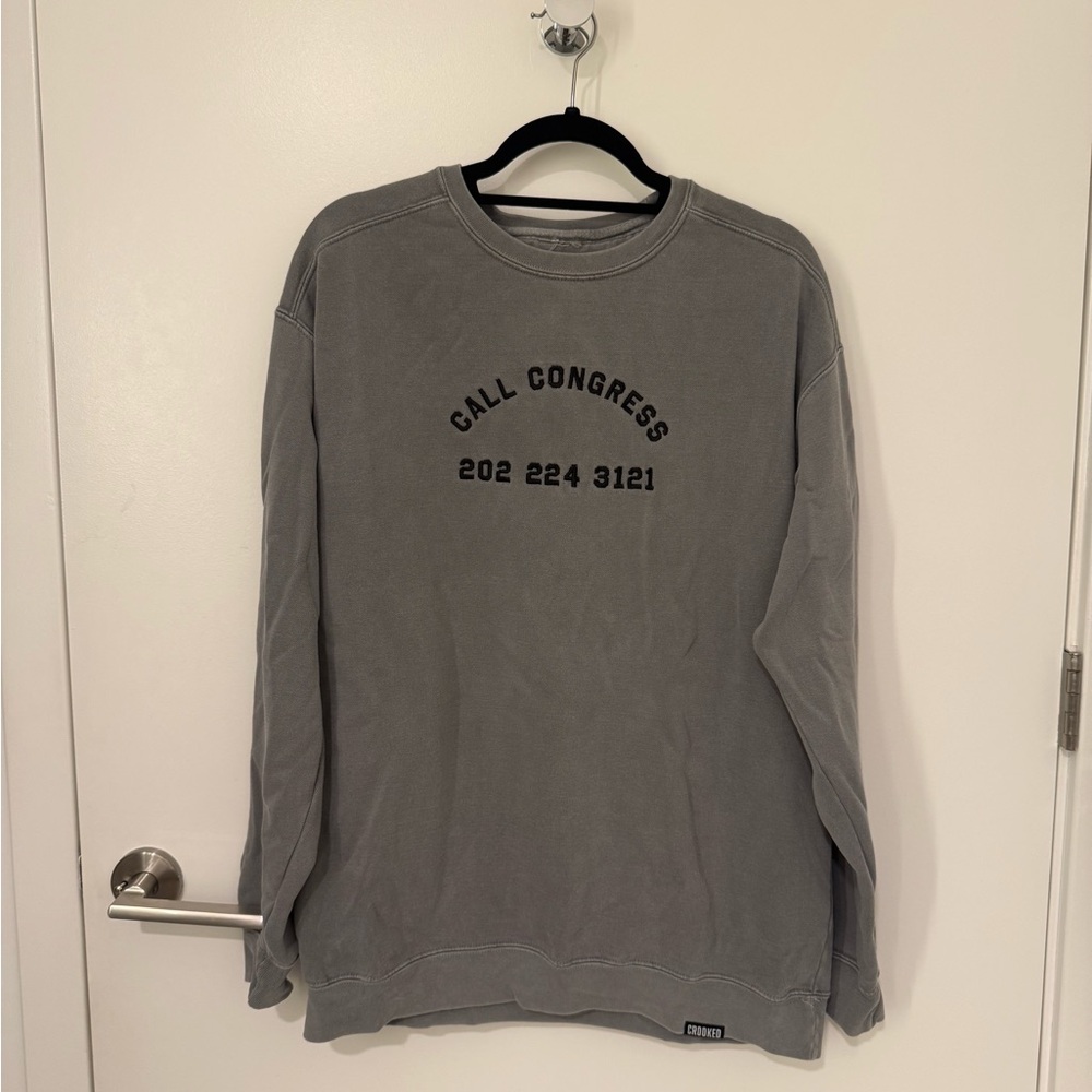 Gray "Call Congress" Crewneck Sweatshirt